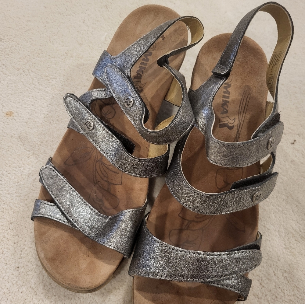 Romika Metallic Silver Women's Sandals. Size 39